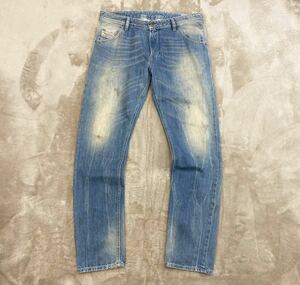 極美品！￥38,500 イタリア製【DIESEL】ディーゼル KRAYVER WASH 0822C レギュラースリムキャロット ヴィンテージ加工デニム/ジーンズ W33