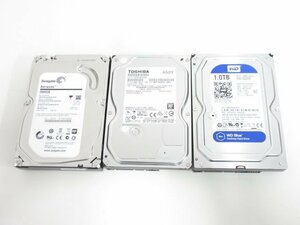 S2833S Seagate/東芝/WD 3.5インチHDD 3個セット (2TB×1個/1TB×2個) 中古動作品 CrystalDiskInfo正常判定