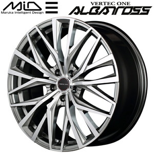 MID VERTEC ONE ALBATROSS ホイール4本 ハイパーシルバーポリッシュ 4.5-15 4H100+45