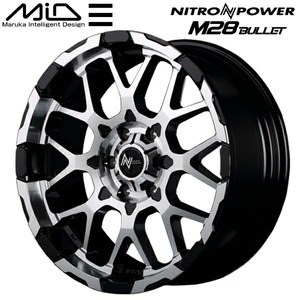 MID NITRO POWER M28 BULLET ホイール1本 ブラック/ミラーカット 6.5-16 6H139.7+38