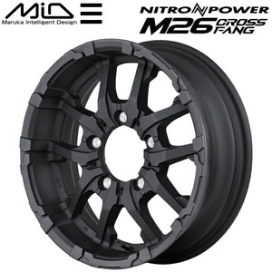 MID NITRO POWER M26 CROSS FANG ホイール4本 ブラストブラック 5.5-16 5H139.7+20