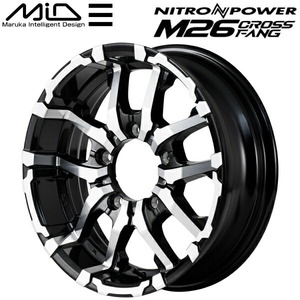 MID NITRO POWER M26 CROSS FANG ホイール4本 ブラックメタリック/ミラーカット 5.5-16 5H139.7+20