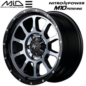 MID NITRO POWER M10 PERSHING ホイール4本 ブラック/DC+マシニング/ブラッククリア 6.5-17 6H139.7+38