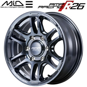 MID RMP RACING R26 ホイール4本 ディープチタンシルバー 6.5-17 6H139.7+38