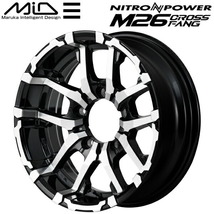 MID NITRO POWER M26 CROSS FANG ホイール1本 ブラックメタリック/ミラーカット 6.0-16 5H139.7-5_画像1