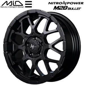 MID NITRO POWER M28 BULLET S ホイール1本 セミグロスブラック 7.0-18 5H114.3+35