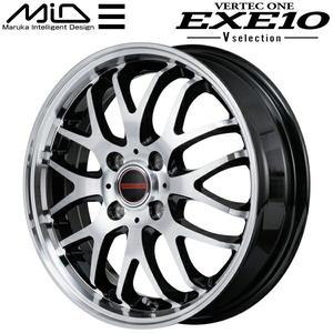 MID VERTEC ONE EXE10 V Selection ホイール1本 ブラック/ミラーカット 4.5-15 4H100+45