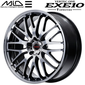 MID VERTEC ONE EXE10 V Selection ホイール1本 ブラック/ミラーカット 7.0-18 5H114.3+40