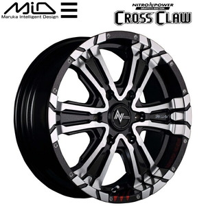 MID NITRO POWER CROSSCLAW Graffiti Edition ホイール1本 ブラックメタリック+ミラーカット/グラフィティ 6.0-15 6H139.7+33