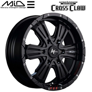 MID NITRO POWER CROSSCLAW Graffiti Edition ホイール1本 セミグロスブラック+ピアスドリルド/グラフィティ 6.0-16 5H139.7-5