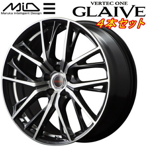 MID VERTEC ONE GLAIVE ホイール4本 ダイヤモンドブラックポリッシュ/アンダーカットDC 7.0-17 5H114.3+40