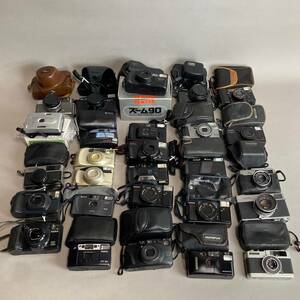 SN196 大量 フィルムカメラ まとめて 27台 PENTAX ESPIO160 OLYMPUS AF-10 EE Quickmatic 600 CANON FUJICA RICOH など ジャンク 箱付アリ