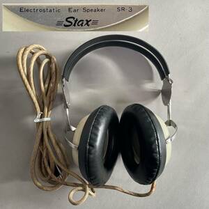 KS17 動作未確認 Stax スタックス ヘッドホン Electrostatic Ear Speaker SR-3 ホワイト ジャンク (検) 音響機材 オーディオ ヘッドフォン