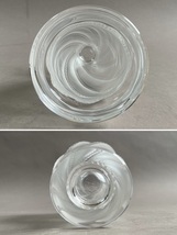 MS722 LALIQUE ラリック エルムノンヴィル フラワーベース 箱付き 高さ:約14.5cm クリスタルガラス (検)花瓶 花器 硝子 工芸品 _画像6