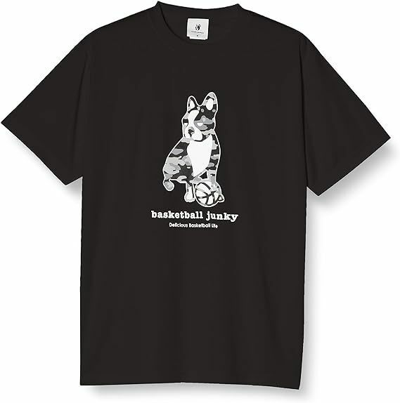 ★バスケットボール ジャンキー Tシャツ 半袖 ストレッチ ドライ M ブラック