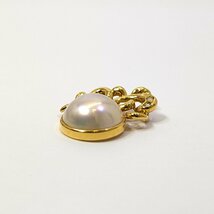 タサキ TASAKI マベパール 約13ｍｍ ペンダントトップ 18金 K18 ダイヤモンド 真珠 パール ネックレス トップ 田崎_画像2