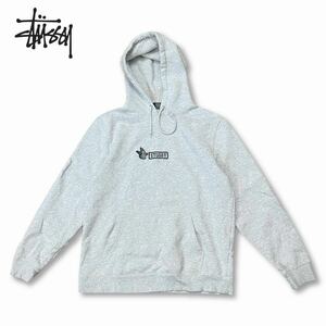 【現行】Stussy Butterfly Box Logo Sweat Hoodie ステューシー バタフライ スウェット パーカー フーディー グレー ボックスロゴ M 灰