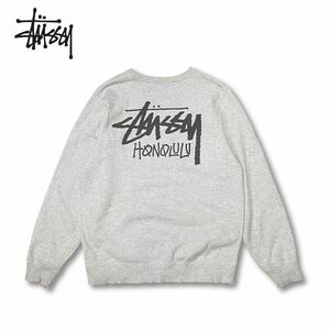 【ハワイ限定】Stussy Honolulu Sweat Crewneck ステューシー スウェット トレーナー クルーネック ヴィンテージ グレー M ハワイ Hawaii