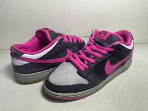 NIKE SB×DISPOSABLE DUNK LOW PRO ダンク　SB BK x PINK US9 USED 504750-061