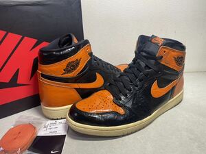 AIR JORDAN 1 RETRO HIGH OG SHATTERED BACKBOARD 3.0 エア ジョーダン 1 レトロ バックボード US11 国内正規 USED 555088-028