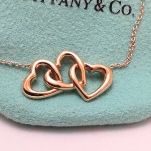 TIFFANY ティファニートリプルハートネックレス　18k (750)