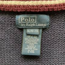 Polo by Ralph Lauren ラルフローレン コットンニット カーディガン ビッグポニー ユース XL 18-20_画像6