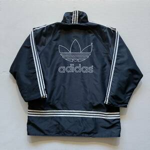 90s Adidas アディダス ナイロン フリース リバーシブル ジャケット ビッグトレフォイル 