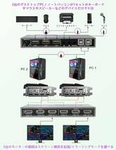 デュアルディスプレイ HDMI KVM切替器 PC2台共用 切り替え_画像2