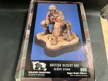 箱傷み　バーリンデン 650 １２０ミリスケール BRITISH DESERT RAT DESERT STORM 英国兵士 湾岸戦争 砂漠の嵐作戦_画像1