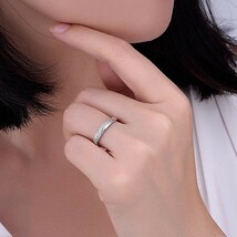 【送料無料！】指輪 エンゲージ リング レディース アクセサリー ジルコニア ジュエリー 結婚指輪 婚約指輪 シルバー_画像8