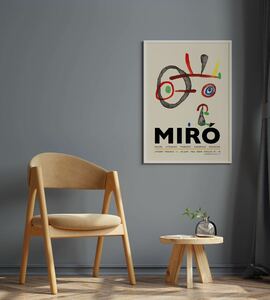 Joan Miro ビンテージポスター 展示会ポスター モダンアート 海外アート 芸術 絵画 抽象芸術 アブストラクト インテリア ペインティング