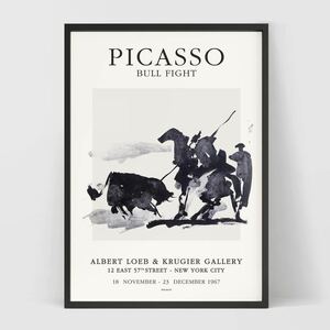 Pablo Picasso パブロ・ピカソ アートポスター 展示会ポスター ビンテージポスター インテリア モダンアート 抽象芸術 モノクロ