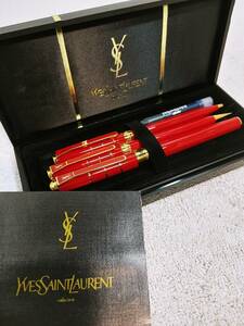 未使用に近い YSL イヴサンローラン ボールペン 万年筆 シャープペン セット