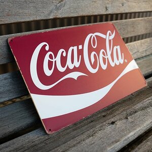 【ブリキ看板】コカコーラ coca cola インテリア ガレージ レトロ風 インテリア 店舗 カフェ 壁飾り 30cm×20㎝（送料無料！）