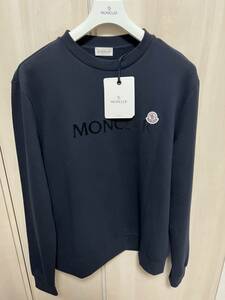 XLサイズ【未使用】MONCLER レタリングロゴ スウェット　ネイビー色　紺色　トレーナー 正規品　◆定価９万円◆