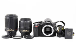 Nikon D3200 デジタルカメラキット AF-S 18-55mm 55-200mm レンズ付き #10111