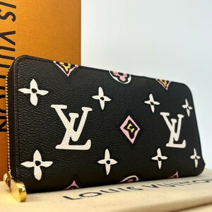 1円【新品同様/RFID搭載】Louis Vuitton ワイルドアットハート ジッピー・ウォレット ルイヴィトン 2021年限定品 M80683 入手困難