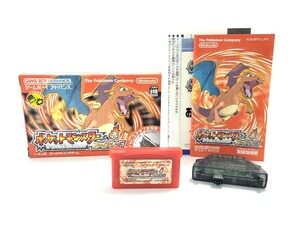 任天堂 ゲームボーイアドバンスソフト ポケットモンスター ファイアレッド 赤 AGB-R-BPRJ RPG ポケモン ワイヤレスアダプタ付 (44655S25)