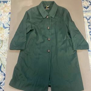 Ca shmere Fabricla gran coat cashmere 100% moss green L L turn-down collar coat beautiful goods 