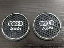 ２枚セット アウディaudiラインストーンコースター■Audi RS A1 A3 A4 B5 B6 B7 B8 A5 C5 A6 C6 c7 A7 A8 A1 V8 Q3 Q5 Q7 SQ5_画像1