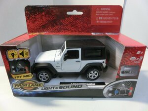 Kml_ZZm211／Jeep Wrangler 1/32　ファストレーン　ライト＆サウンド ダイキャストカー（フリクションパワー） （動作未確認）