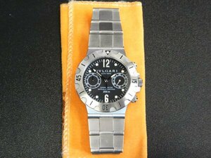 6087 美品売切り☆ ブルガリ ディアゴノ スクーバ クロノグラフ SCB38S BVLGARI DIAGONO SCUBA CHRONOGRAPH 45石 SS 自動巻 手巻き 腕時計