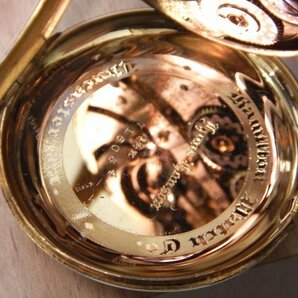 6109 希少売切り☆ Hamilton 920 14K pocket watch 46㎜ 59.1g 23石 懐中時計 スモセコ 手巻き アンティーク ハミルトンの画像9