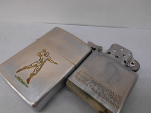 ビンテージ カナダ 1950刻印 Zippo 5バレル 中古品 激レアスポーツシリーズ アメリカフットボール インナーも1950刻印VGコンディション