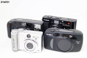 JT1w231 カメラおまとめ CANON MINOLTA FUJI 動作未確認 60サイズ