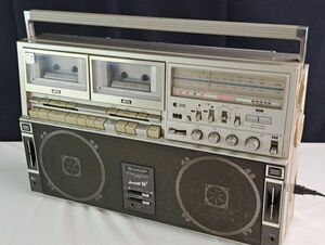 SHARP FM/FM stereo/AM radio cassette GF-818ST THE SEARCHER-W シャープ ステレオ カセットジャンク ラジオ通電OK 異音あり