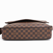 1円 定価25万 ルイヴィトン LOUIS VUITTON ダミエ シェルトンGM ショルダーバッグ メッセンジャー エベヌ ブラウン メンズ レザー N41148_画像7