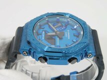 ◆CASIO カシオ G-SHOCK Gショック 40周年 アドヴェンチャラーズストーン GM-2140GEM-2AJR ブルーメタル 腕時計_画像5