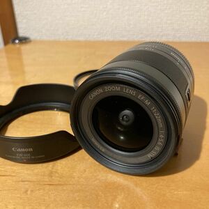 【送料無料】キャノン Canon EF-M 11-22mm フード、フィルター付き へこみあり