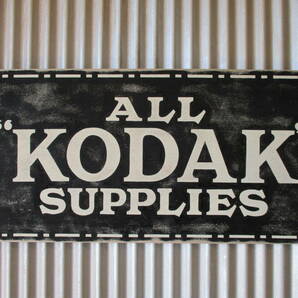 ビンテージサイン木製看板 KODAK検）コダック社アドバタイジング企業販促ガレージポラロイドUSA50S60S70S80Sの画像1